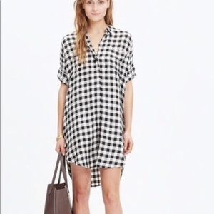 Madewell Checkered Courier Shirt Dress